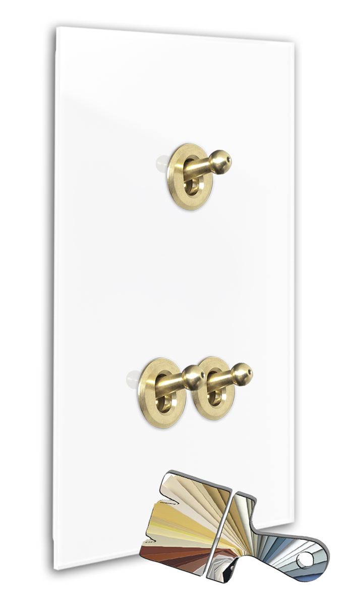 Interruttore colori Farrow Ball. 3 leve. Aspetto del vetro Interruttore colori Farrow Ball. 3 leve. Aspetto del vetro