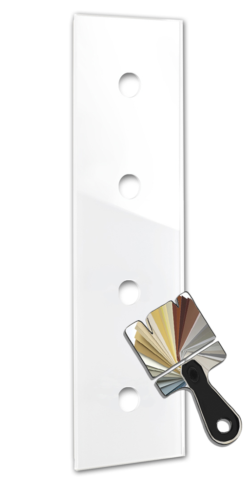 Cache d'interrupteur rétro CAMBRIDGE pour levier à bascule - aspect verre quadruple. En couleur RAL.