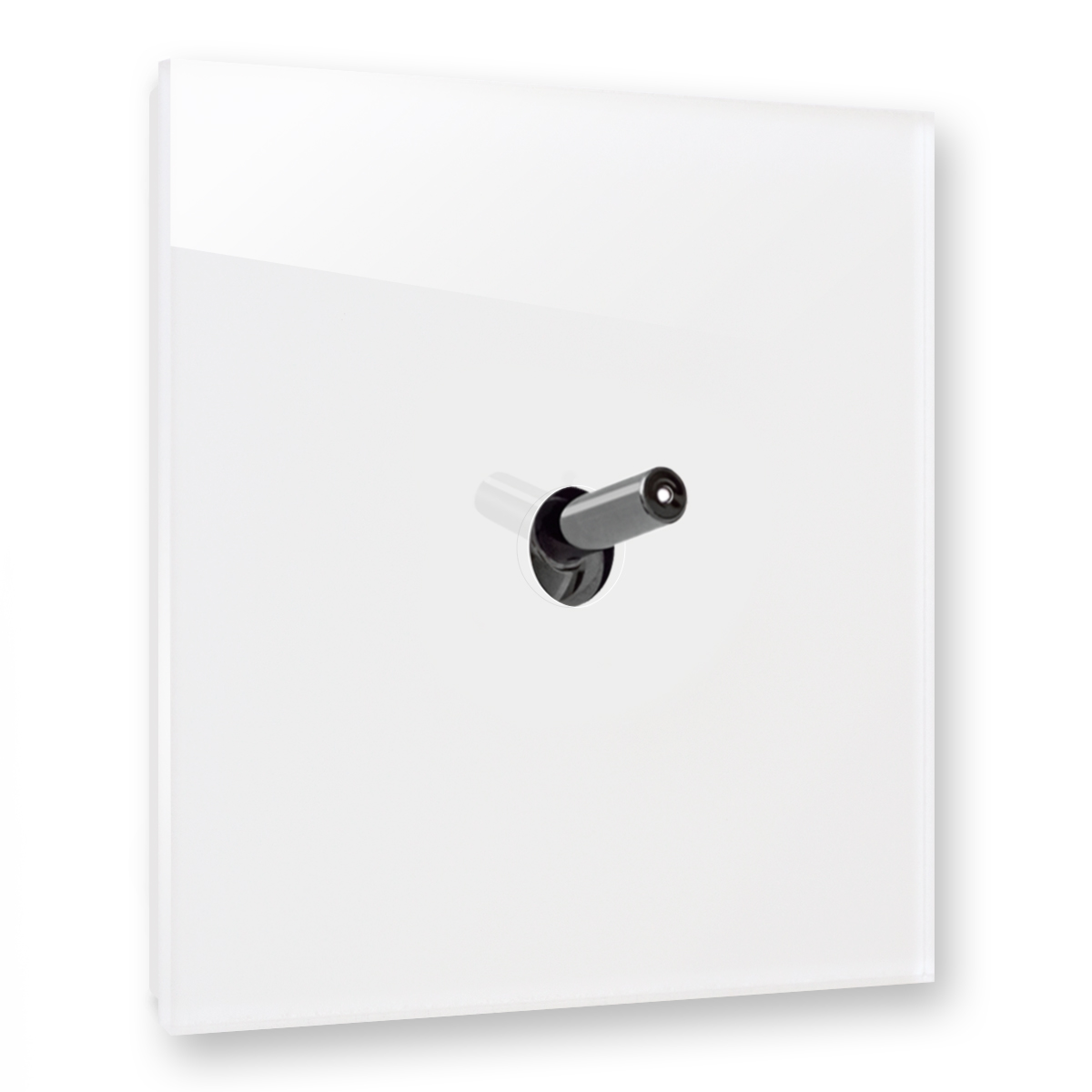 Moderne belyst design-lysbryder i hvid glaslook 1 krom vippe. YORK