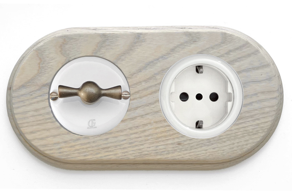 Porcelain Retro Rotary Switch Changeover Switch VDE