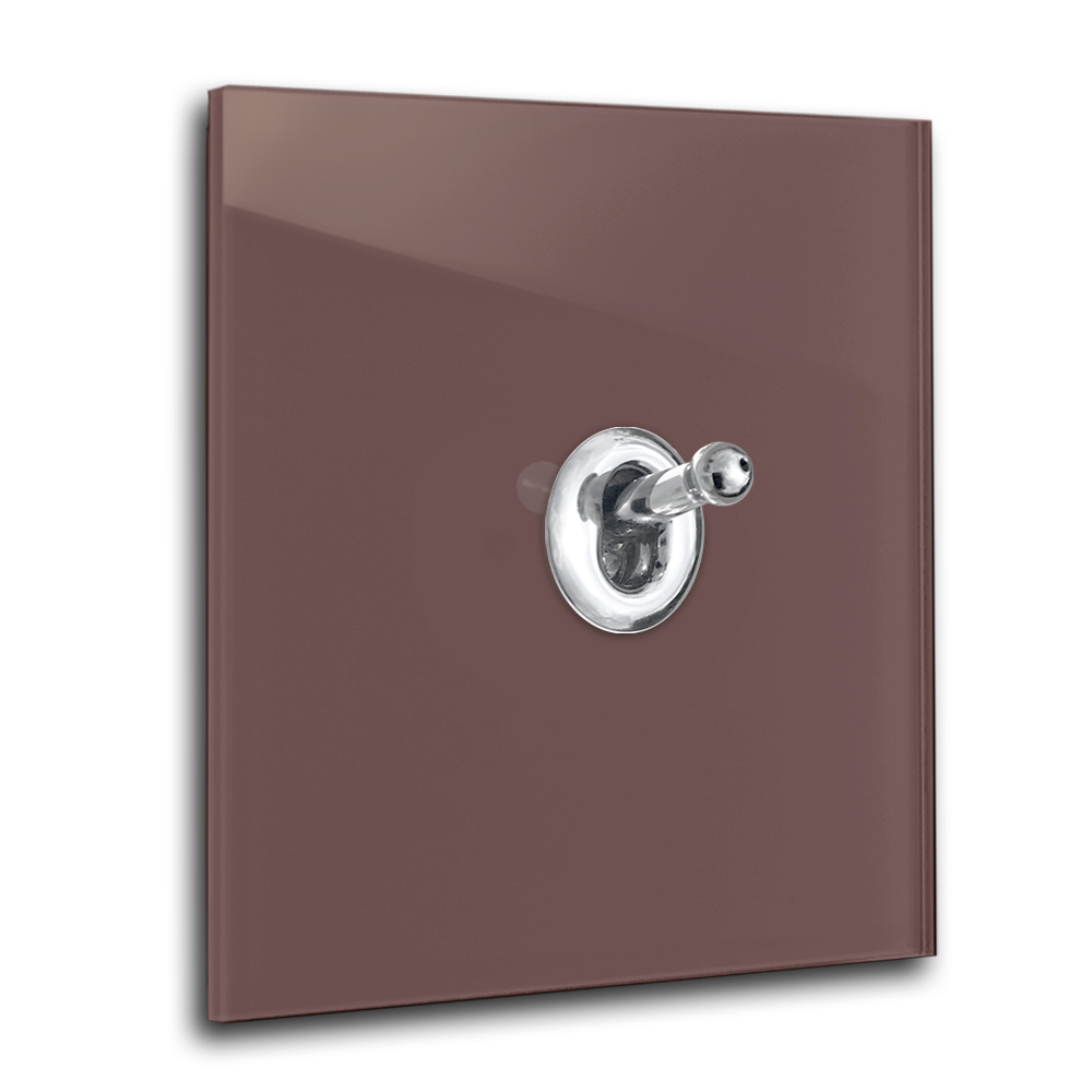 Interrupteur rétro 1 fois va-et-vient 230V Farrowl 43 eating room optique verre Rouge