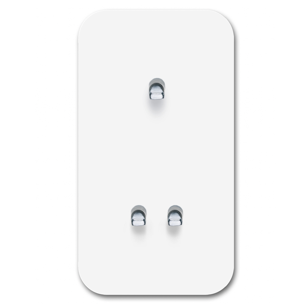 Toggle switch metal matte white chrome 3 gang 2 way. Cube Series