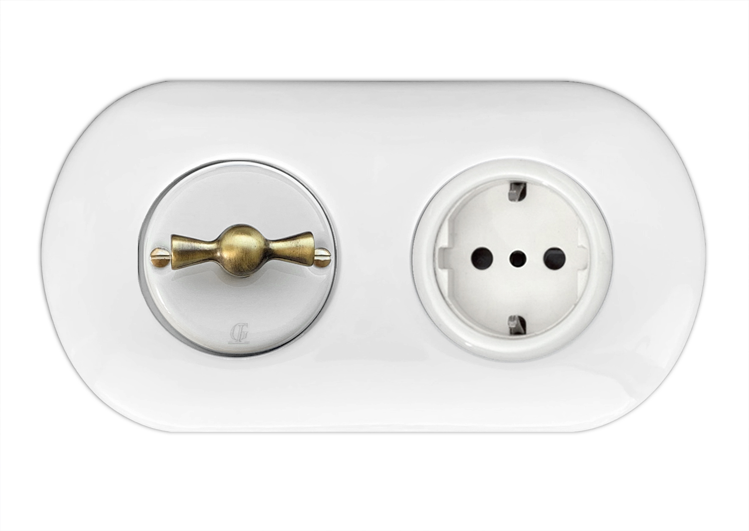 Porcelæns retro-drejeafbryder Omskifter VDE