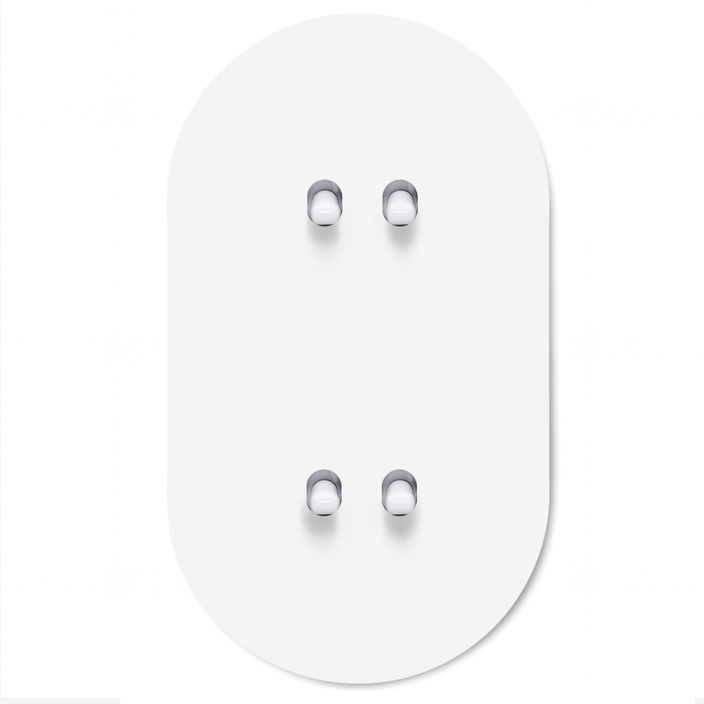 Toggle switch metal matte white 4 gang 2 way. Round Series