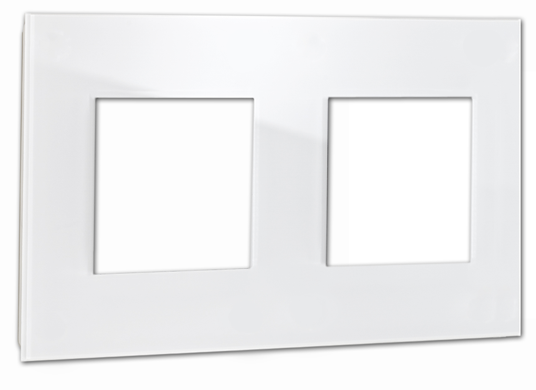 Frame MAXIM with 2 cutouts. White. ROHDE+ROHDE