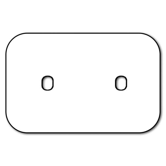 Switch front panel metal matte Black 2 gang horizontal. Vectis Cube series