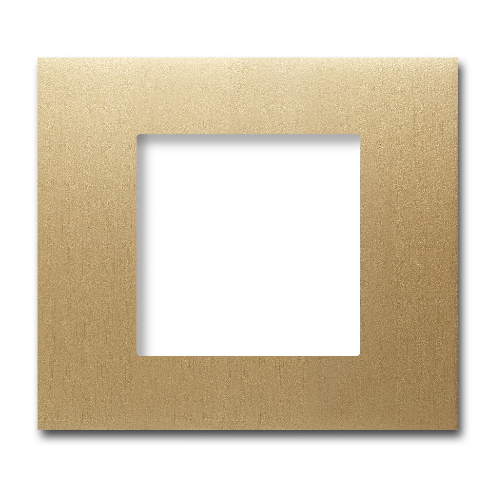 Accessory frame for JUNG inserts Gold metal Square series