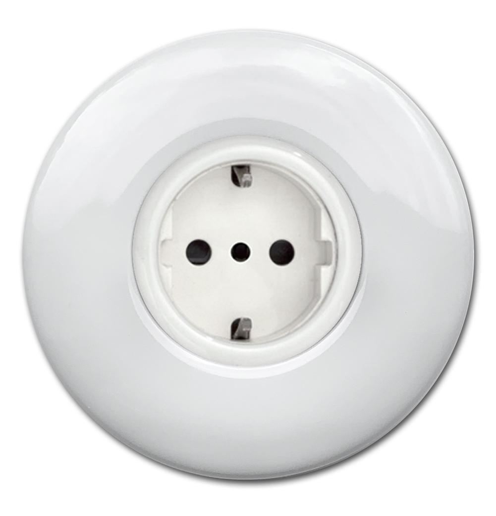 Socket porcelain 1-fold Socket porcelain 1-fold