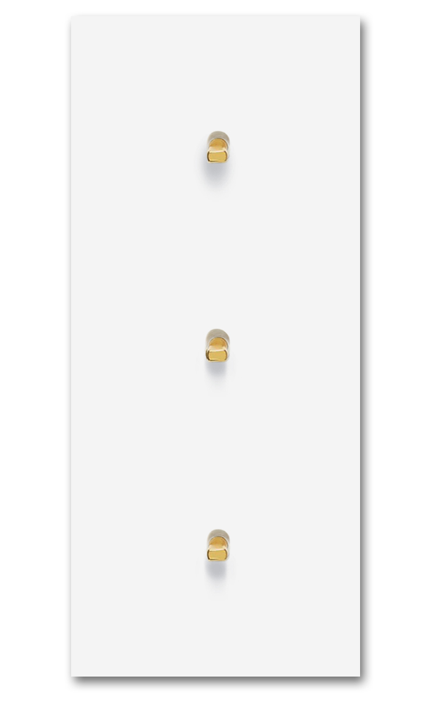 Retro witch metal matte white tripple toggle golden Square Series