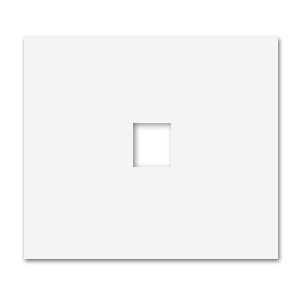 Accessory frame metal matt white 1-gang. Vectis Square series