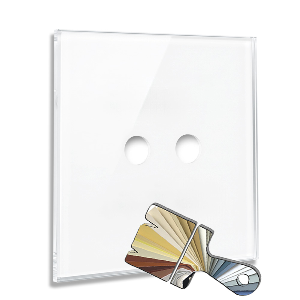 YORK RAL Colour Glass-Effect 2-Gang Square Cover Plate by ROHDE+ROHDE