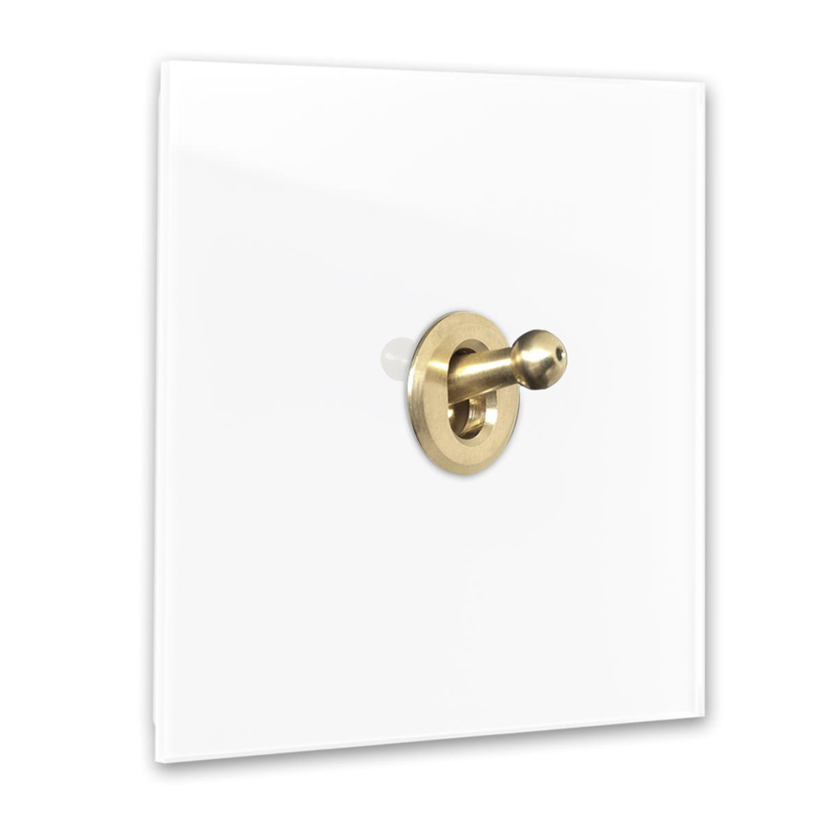 Interruttore retrò 1 via Effetto vetro Bianco Oro Interruttore a deviatore Interruttore retrò 1 via Effetto vetro Bianco Oro Interruttore a deviatore