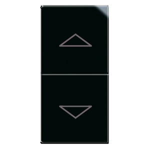 Bouton-poussoir pour volets roulants. Boutons-poussoirs à retour élastique. Noir brillant.