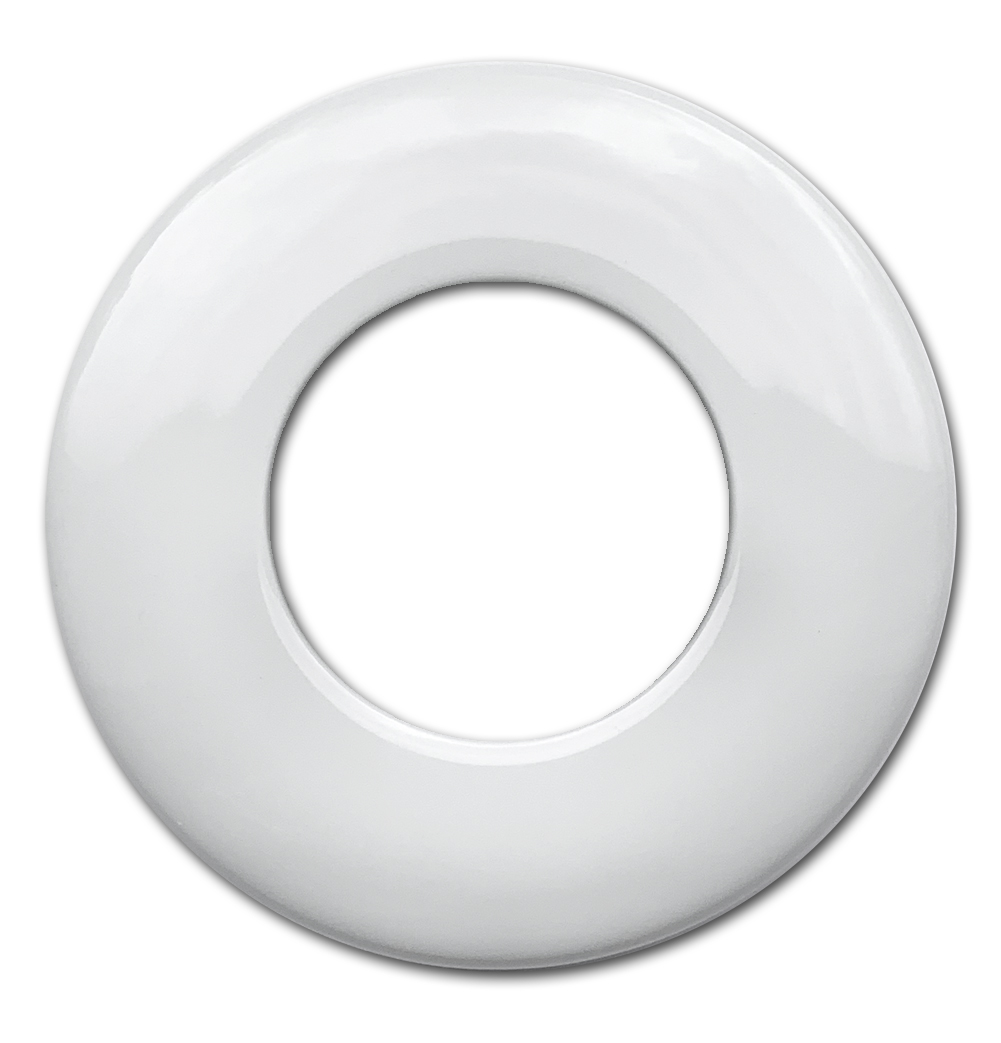 Porcelain frame 1-fold round. White. Porcelain frame 1-fold round. White.