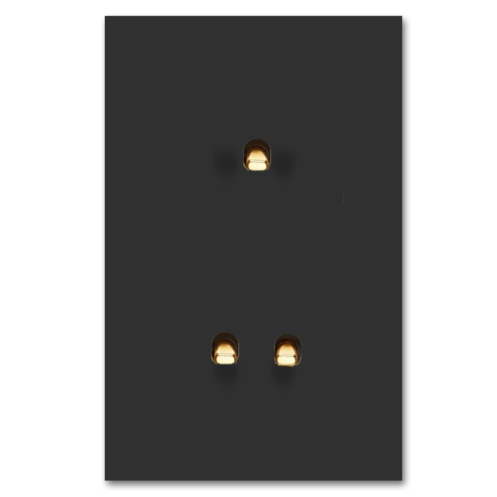 Toggle switch metal matte black gold 3 gang 2 way. Square Series