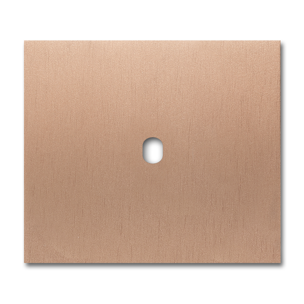Switch front panel metal in Copper 1 gang. Vectis Square series