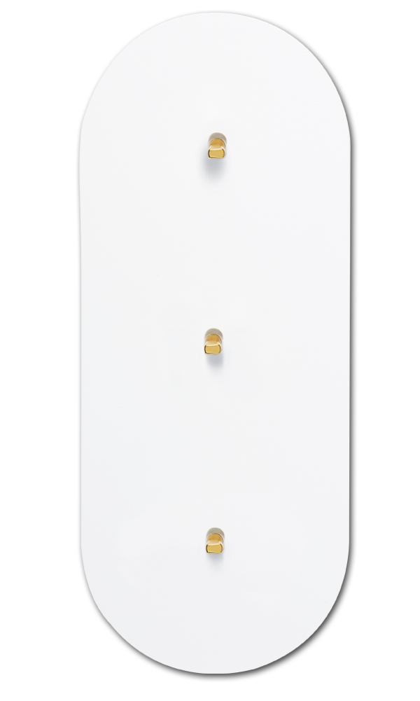 Toggle switch metal matte white Gold 3 gang 2 way. Round Series