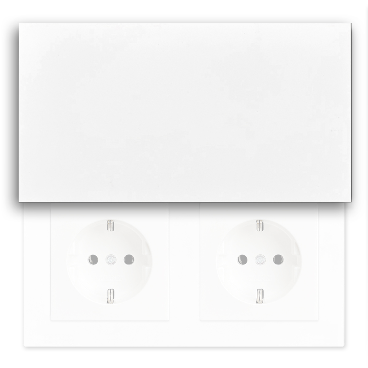 Placca magnetica PURIST presa 1 modulo bianco plastica