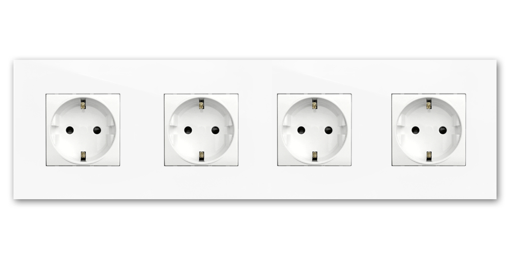 Designstikkontakt i glaslook. MAXIM