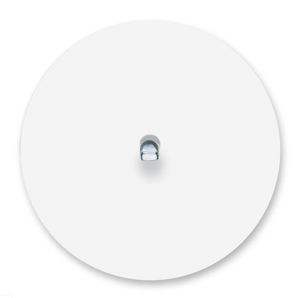 Retro toggle switch round metal matte white silver 1 gang single