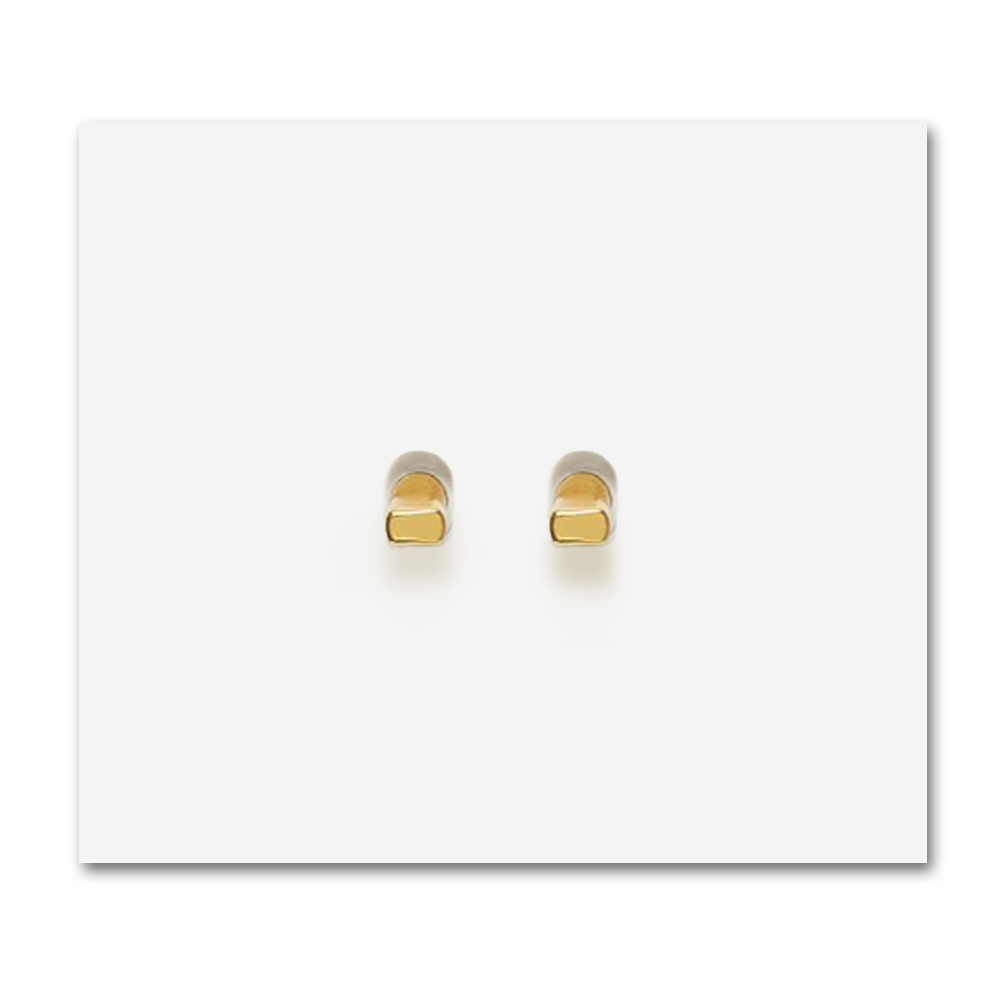 Retro switch metal matte white 2gang golden toggles Square Series