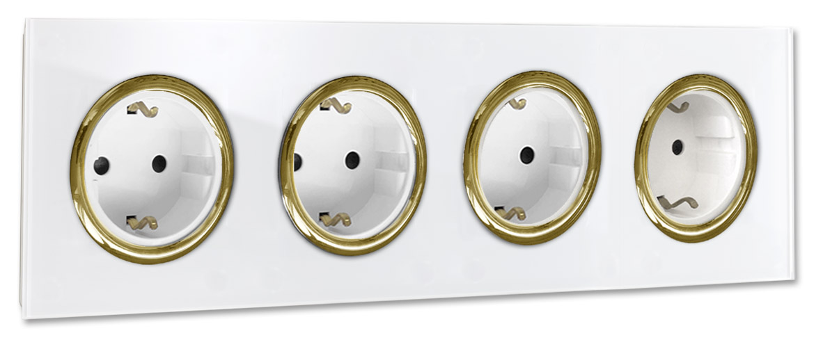 Design wandcontactdoos in glaslook. MAXIM
