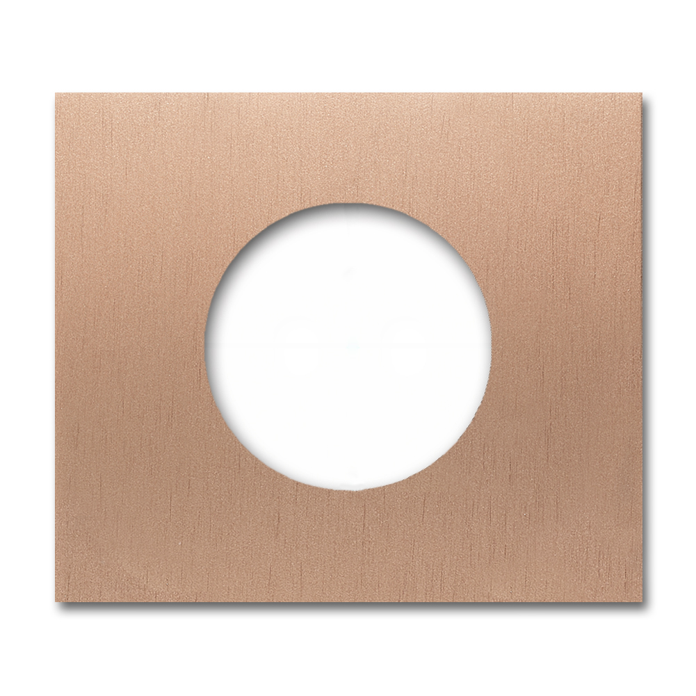 Socket frame metal in Copper 1 gang. Vectis Square series