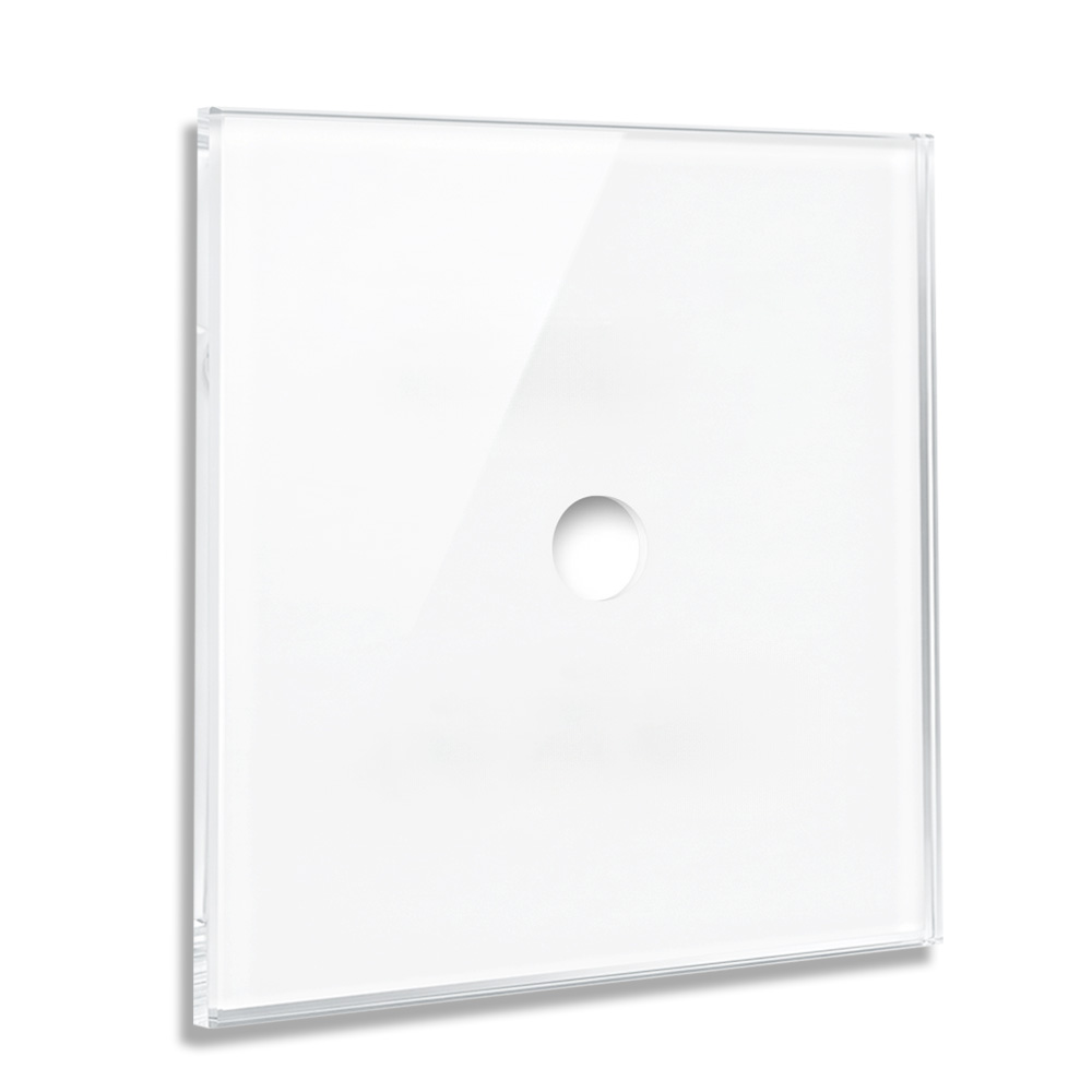 Front panel YORK - glass optics 1-gang in white