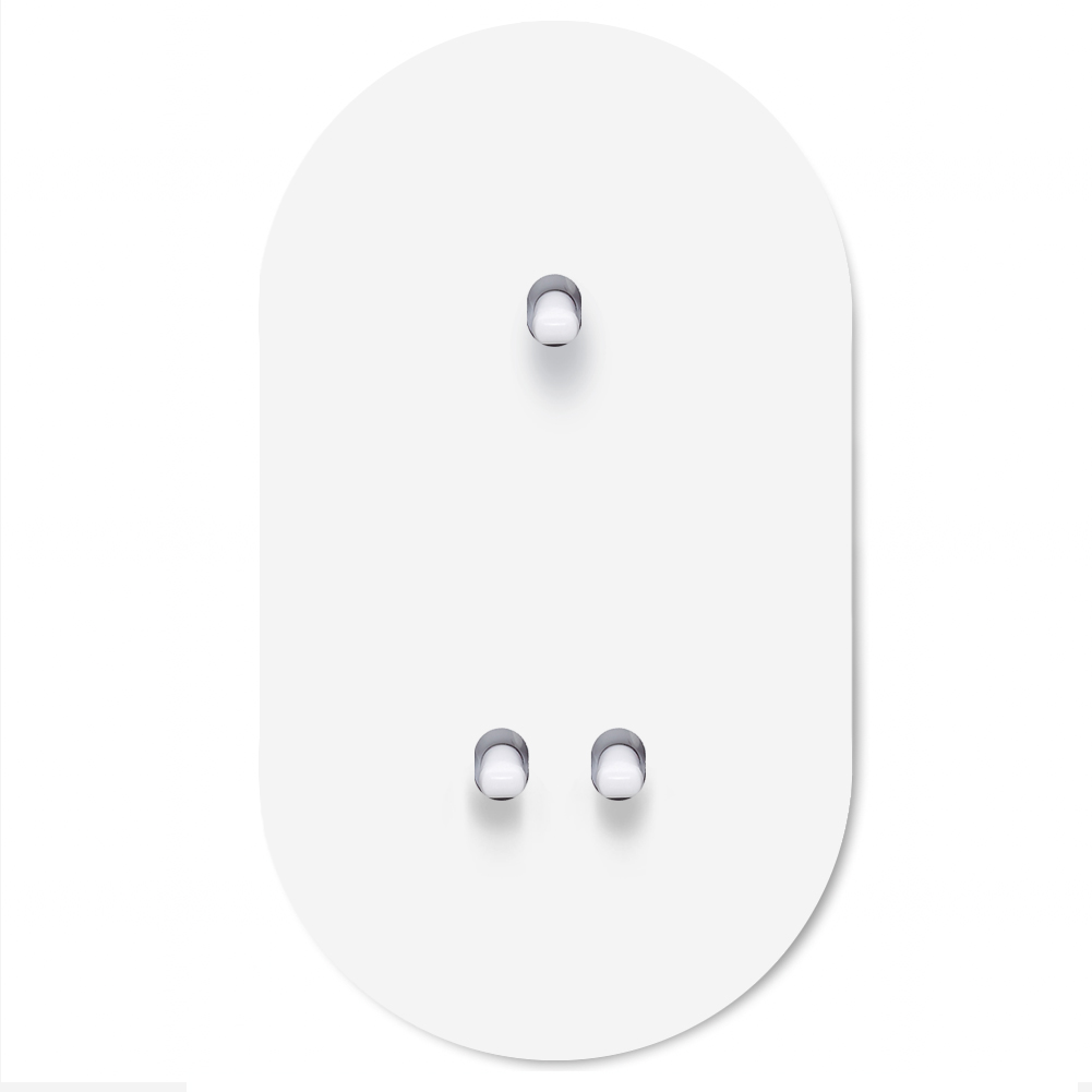 Toggle switch metal matte white 3 gang 2 way. Round Series