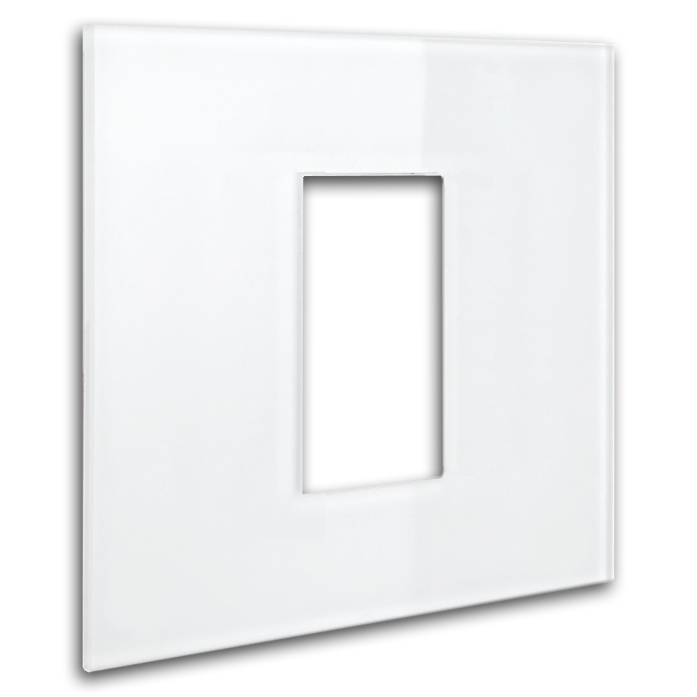 Frame MAXIM with 1 slim cutout. White. ROHDE+ROHDE