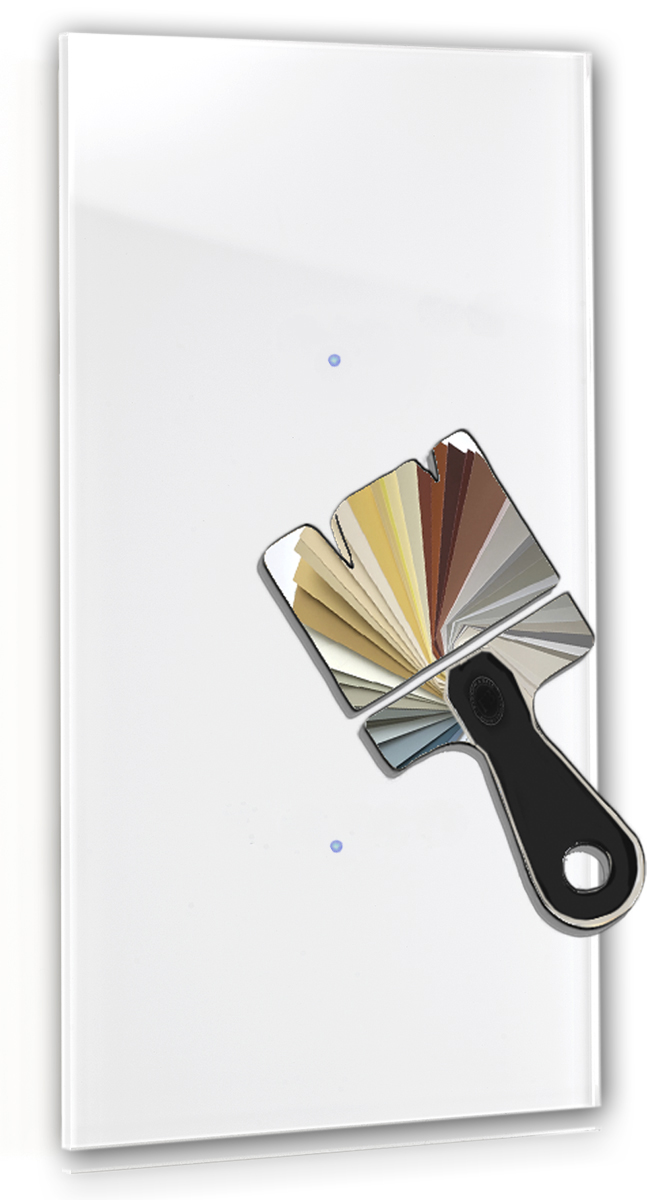 Aanraakschakelaar in RAL-kleur glaslook 230V