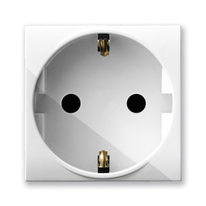 Schuko socket insert (type F). White