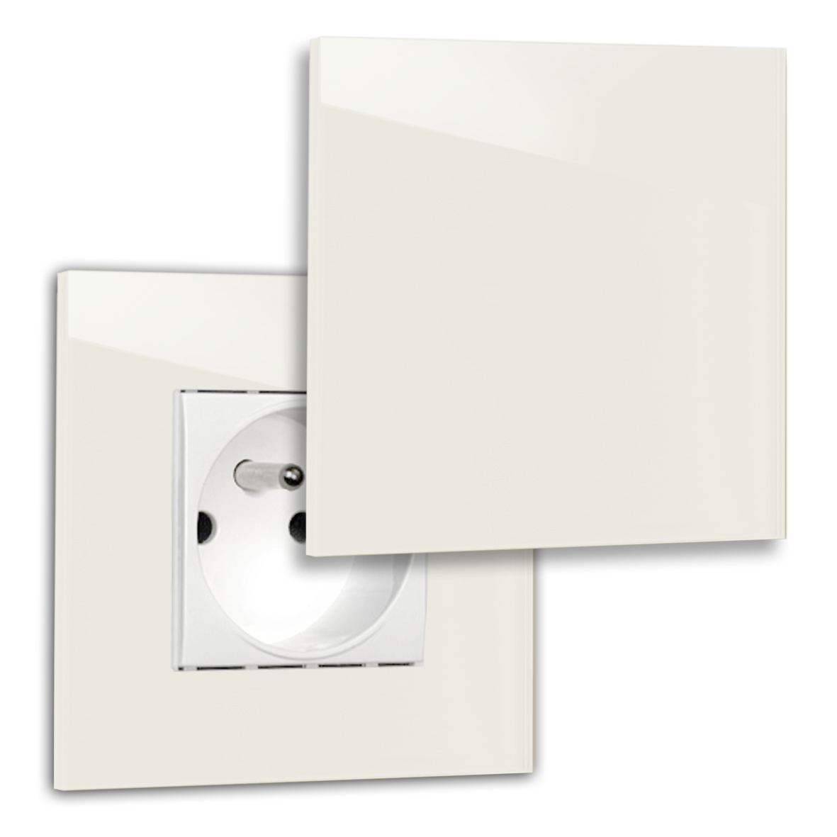 Prise avec couvercle 1fois aspect verre couleur Farrow Ball 2004 satin MAXIM