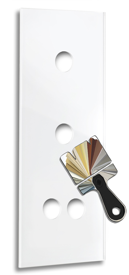 Cache d'interrupteur rétro CAMBRIDGE pour levier à bascule - aspect verre quadruple. En couleur Little Greene.