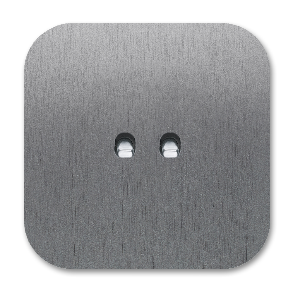 Toggle switch metal titanium black 2 gang 2 way. Cube Series