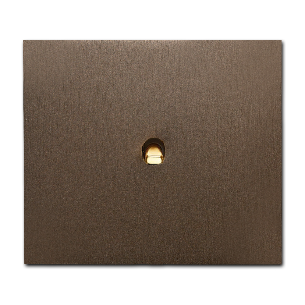 Toggle switch metal in brown gold 1 gang 2 way. Square Series
