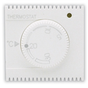 KNOB THERMOSTAT. White shiny