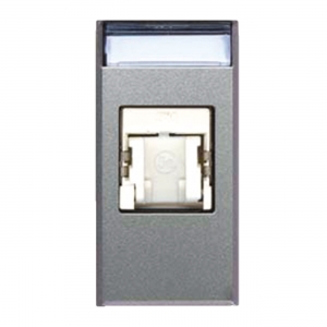 Connecteur RJ45. Cat. 6. argent brillant.