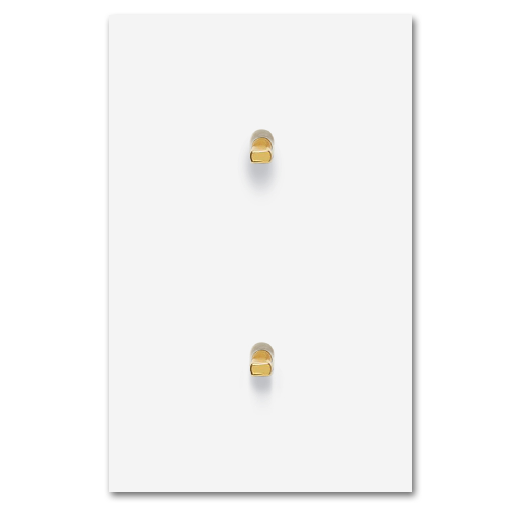 Retro switch metal matte white double golden toggle Square Series