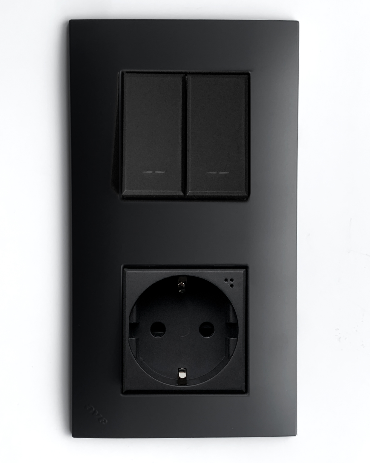 Interruttore a luce alternata YOUNG Grafite-nero opaco