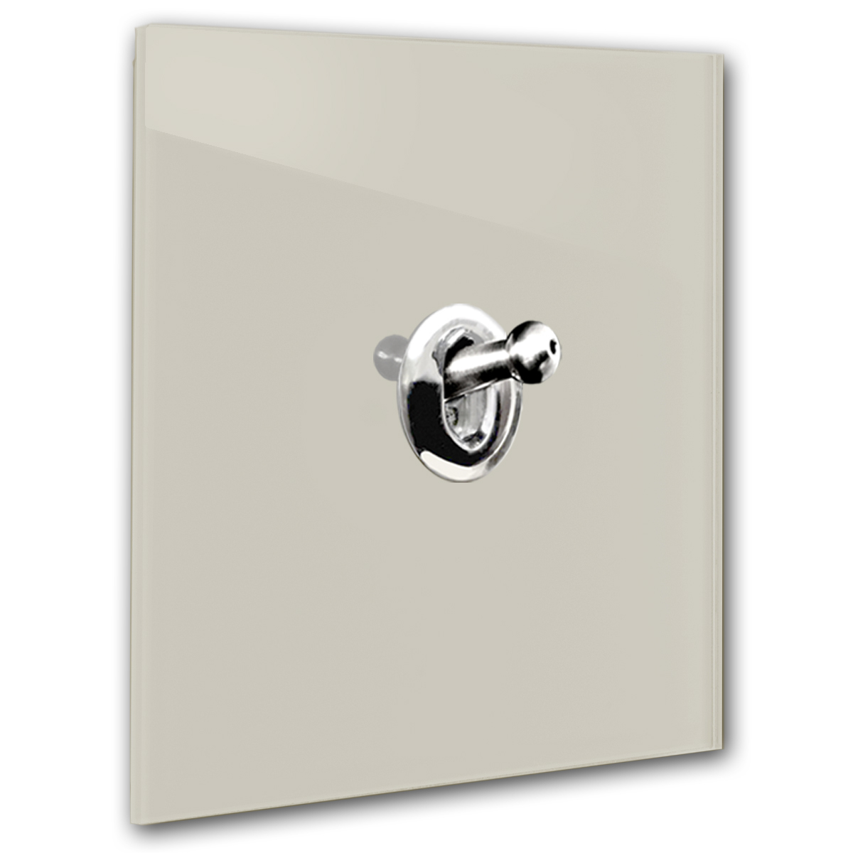 Interrupteur rétro 1 fois va-et-vient 230V Farrow Ball 229 elephants optique verre Beige