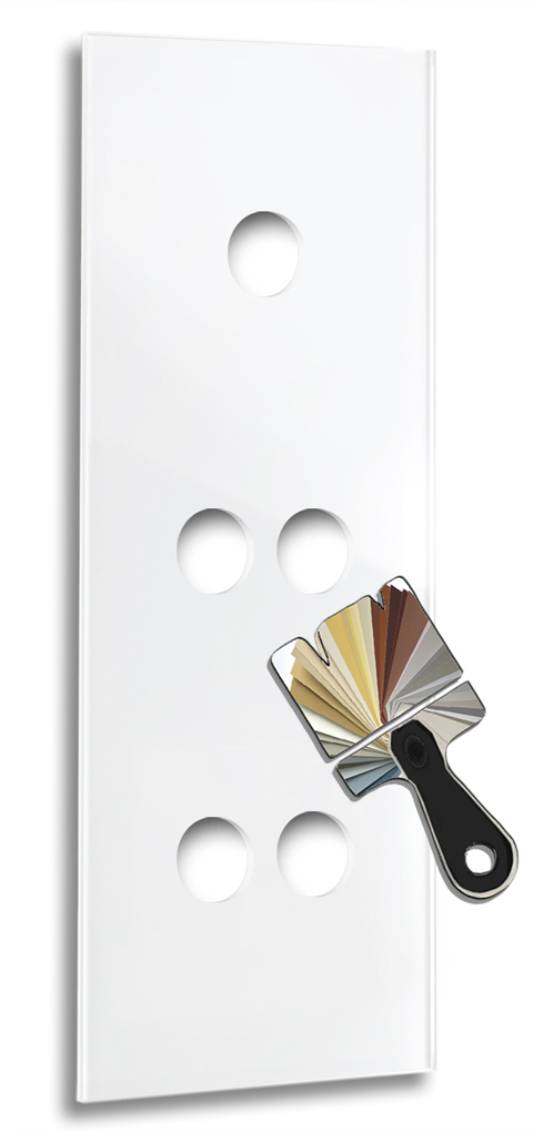 Cache d'interrupteur rétro CAMBRIDGE pour culbuteur - aspect verre quintuple. En couleur Farrow & Ball.