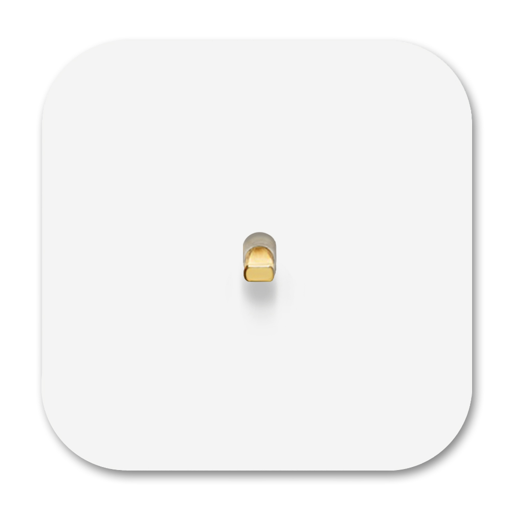 Toggle switch metal matte white gold 1 gang 2 way. Cube Series